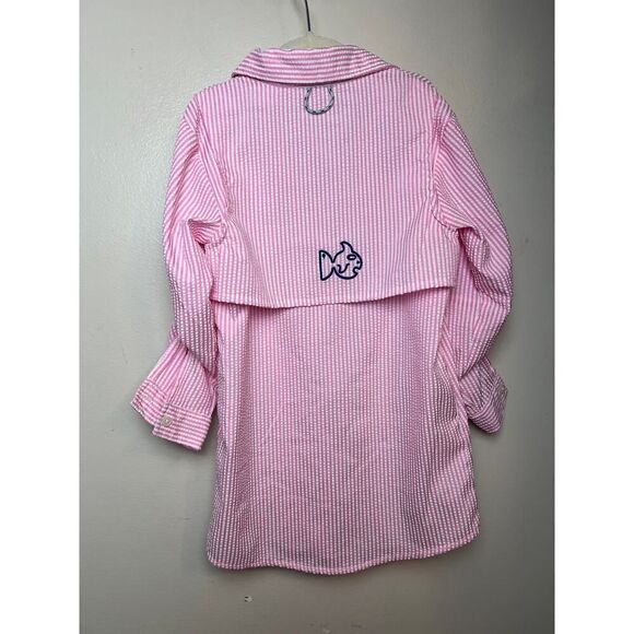 PRODAH Pink Seersucker Coverup Dress Girl's Sz. 6 - Picture 5 of 5